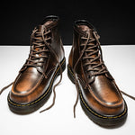 Martin Trendy Tooling Boots Hochschaftstiefel - Premium Kuhhautleder Für Langlebigkeit Und Vintage Charme - flohmarkt-deutschland.shop