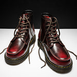 Martin Trendy Tooling Boots Hochschaftstiefel - Premium Kuhhautleder Für Langlebigkeit Und Vintage Charme - flohmarkt-deutschland.shop
