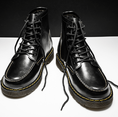 Martin Trendy Tooling Boots Hochschaftstiefel - Premium Kuhhautleder Für Langlebigkeit Und Vintage Charme - flohmarkt-deutschland.shop