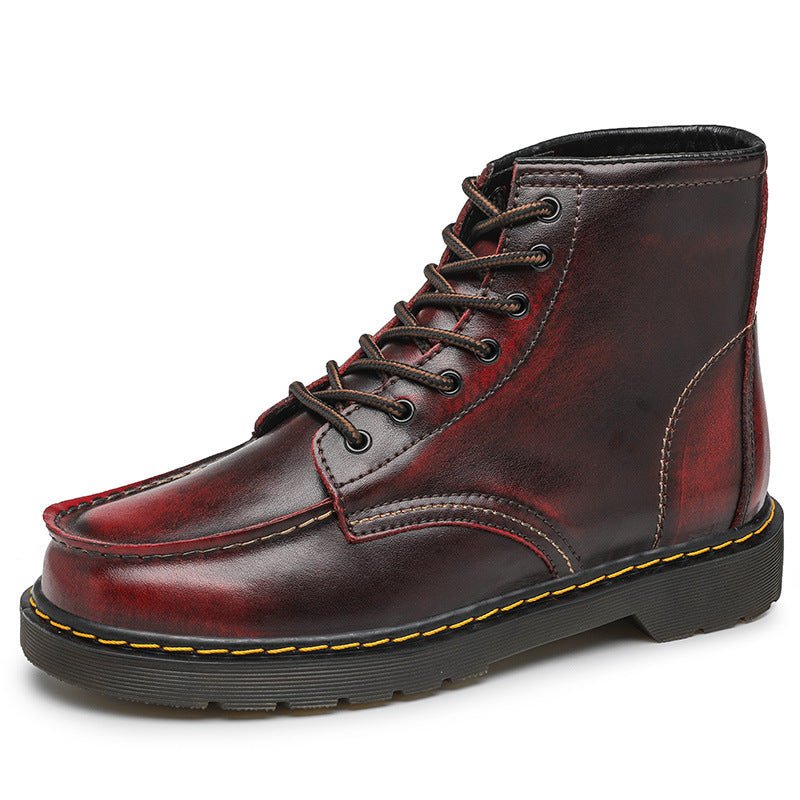 Martin Trendy Tooling Boots Hochschaftstiefel - Premium Kuhhautleder Für Langlebigkeit Und Vintage Charme - flohmarkt-deutschland.shop