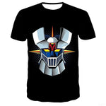Mazinger Z 3D Print T-Shirts Anime Robot Streetwear Men Women Fashion Oversized Short Sleeve T Shirt Kids Tees Tops Man Clothing - flohmarkt-deutschland.shop