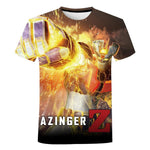 Mazinger Z 3D Print T-Shirts Anime Robot Streetwear Men Women Fashion Oversized Short Sleeve T Shirt Kids Tees Tops Man Clothing - flohmarkt-deutschland.shop
