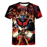 Mazinger Z 3D Print T-Shirts Anime Robot Streetwear Men Women Fashion Oversized Short Sleeve T Shirt Kids Tees Tops Man Clothing - flohmarkt-deutschland.shop