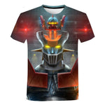 Mazinger Z 3D Print T-Shirts Anime Robot Streetwear Men Women Fashion Oversized Short Sleeve T Shirt Kids Tees Tops Man Clothing - flohmarkt-deutschland.shop
