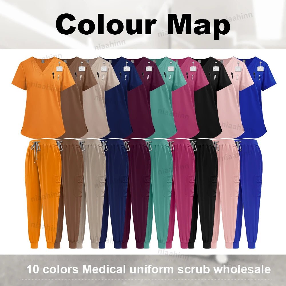 Medical Clothing for Women Scrubs Jogger Sets Nursing Pants Surgical Gown High Quality Medical Uniforms Wholesale Beauty Uniform - flohmarkt-deutschland.shop