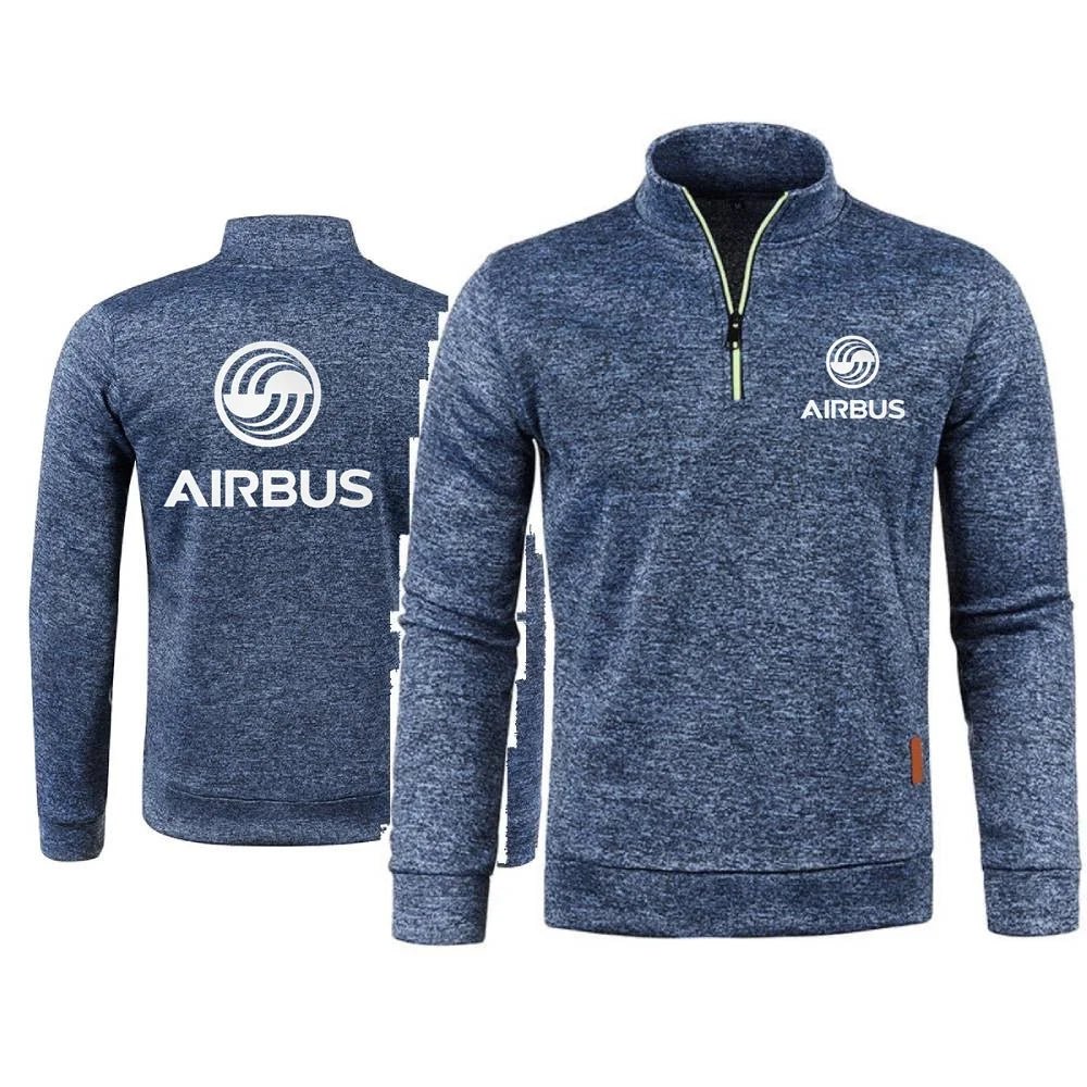 Men 2Pcs Sets Hoodies Pants Sweatshirts Half Zipper Soft Fleece Turtleneck Sweater AIRBUS AVIATION Flight Airbusfan A320 - flohmarkt-deutschland.shop