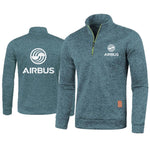 Men 2Pcs Sets Hoodies Pants Sweatshirts Half Zipper Soft Fleece Turtleneck Sweater AIRBUS AVIATION Flight Airbusfan A320 - flohmarkt-deutschland.shop