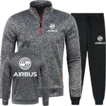 Men 2Pcs Sets Hoodies Pants Sweatshirts Half Zipper Soft Fleece Turtleneck Sweater AIRBUS AVIATION Flight Airbusfan A320 - flohmarkt-deutschland.shop