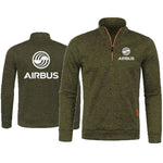 Men 2Pcs Sets Hoodies Pants Sweatshirts Half Zipper Soft Fleece Turtleneck Sweater AIRBUS AVIATION Flight Airbusfan A320 - flohmarkt-deutschland.shop