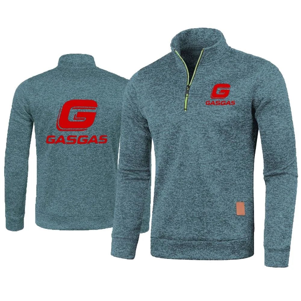 Men 2Pcs Sets Hoodies Pants Sweatshirts Half Zipper Soft Fleece Turtleneck Sweater GASGAS Factory Racing Team Mens Pullover - flohmarkt-deutschland.shop