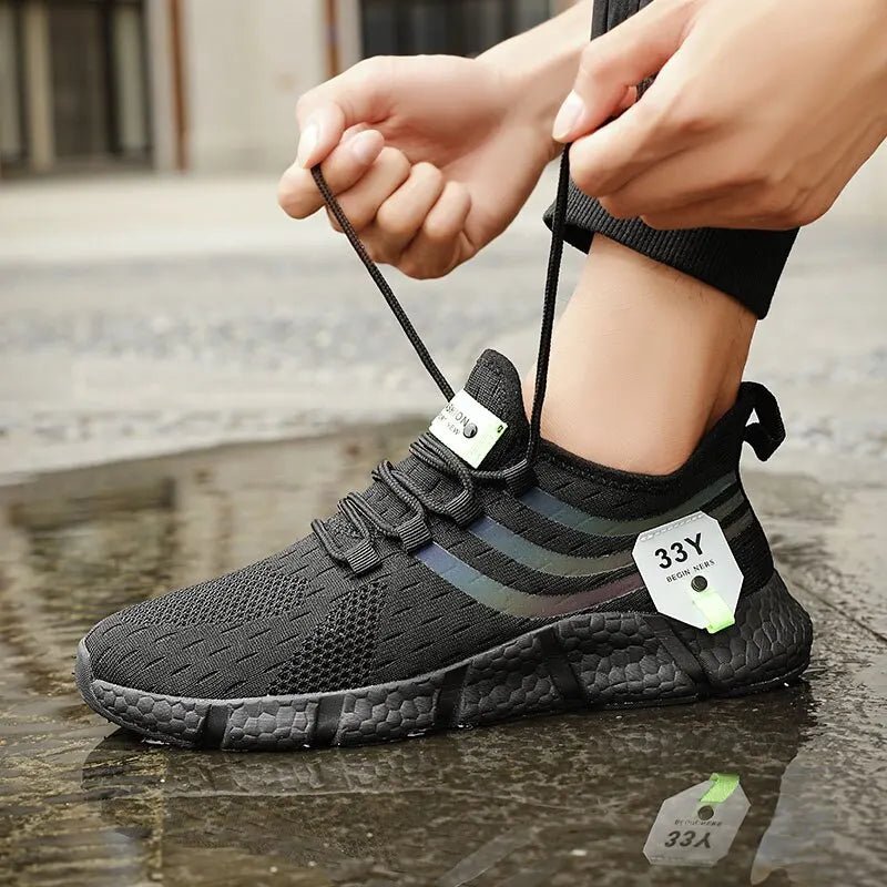 Men Casual Sport Shoes Breathable Lightweight Sneakers Outdoor Mesh Black Running Shoes Athletic Jogging Tenis Walking Shoes - flohmarkt-deutschland.shop