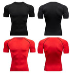 Men Compression Running T Shirt Fitness Tight Short Sleeve Tshirt Training Jogging Shirts Gym Sportswear Quick Dry Rashgard - flohmarkt-deutschland.shop