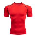 Men Compression Running T Shirt Fitness Tight Short Sleeve Tshirt Training Jogging Shirts Gym Sportswear Quick Dry Rashgard - flohmarkt-deutschland.shop