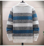 Men's Casual Sports Coat 2025 Autumn / Winter Men Quarter-Zip Sweaters Pure Cotton Mock Neck Knit Long Sleeve Pullover Sweater - flohmarkt-deutschland.shop