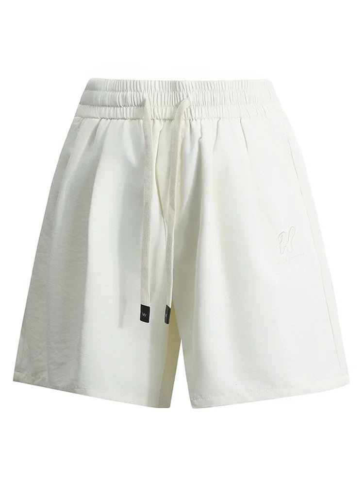 Men's Embroidery Ice Silk Shorts Quick-dry Sports Shorts Man Summer Thin Outdoor Five Trousers New Casual Fashion Men's Clothing - flohmarkt-deutschland.shop