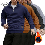 Men's Half Turtleneck Long Sleeve Slim Fit Lightweight Stand Neck Pullover Casual Sweater Quarter Zip Up Cozy Outdoor Streetwear - flohmarkt-deutschland.shop
