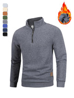 Men's Half Turtleneck Long Sleeve Slim Fit Lightweight Stand Neck Pullover Casual Sweater Quarter Zip Up Cozy Outdoor Streetwear - flohmarkt-deutschland.shop