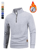Men's Half Turtleneck Long Sleeve Slim Fit Lightweight Stand Neck Pullover Casual Sweater Quarter Zip Up Cozy Outdoor Streetwear - flohmarkt-deutschland.shop