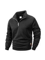 Men's Half Turtleneck Long Sleeve Slim Fit Lightweight Stand Neck Pullover Casual Sweater Quarter Zip Up Cozy Outdoor Streetwear - flohmarkt-deutschland.shop