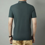 Men's New Polo Shirt Seamless Premium Luxury Cool Fabric Business Casual Golf Slim Fit Blouse Collar T-shirt - flohmarkt-deutschland.shop
