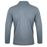 Men's Polo Shirt-Spring and Autumn Casual Business Buckle Henry Collar Long sleeve, Comfortable Style, Breathable - flohmarkt-deutschland.shop