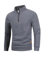 Men's Quarter Zip Up Long SleeveSlim Fit Lightweight Mock Neck Pullover Casual Sweaters Half Turtleneck Cozy Outdoor Streetwear - flohmarkt-deutschland.shop