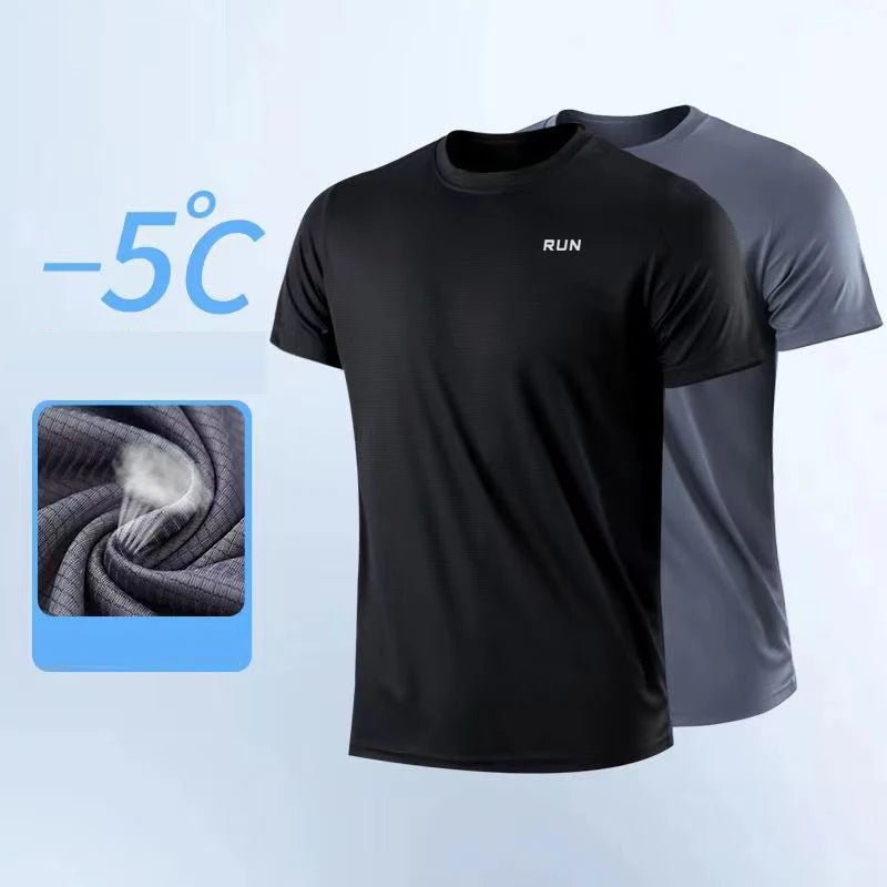 Men's Quick Dry Short Sleeve Gym Running Moisture Wicking Round Neck T-Shirt Training Exercise Gym Sport Shirt Tops Lightweight - flohmarkt-deutschland.shop