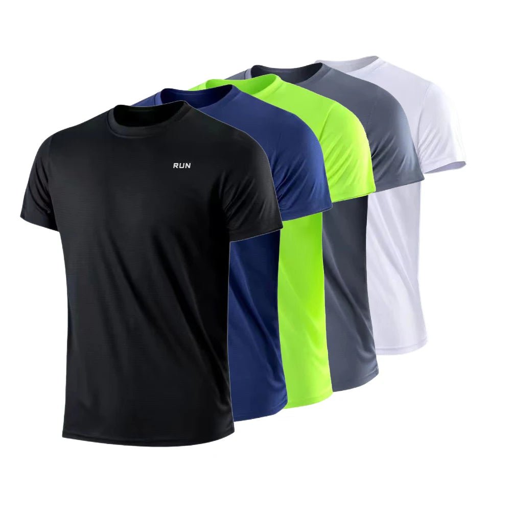 Men's Quick Dry Short Sleeve Gym Running Moisture Wicking Round Neck T-Shirt Training Exercise Gym Sport Shirt Tops Lightweight - flohmarkt-deutschland.shop