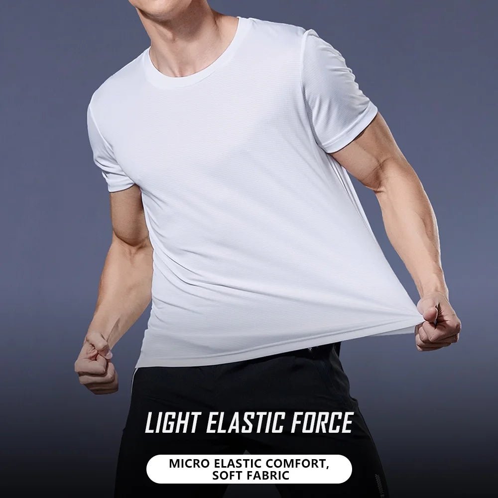 Men's Quick Dry Short Sleeve Gym Running Moisture Wicking Round Neck T-Shirt Training Exercise Gym Sport Shirt Tops Lightweight - flohmarkt-deutschland.shop