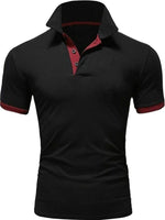 Men's Solid Color Short Sleeve T-Shirt Collar Polo Comfortable Breathable Fashion Basic Fit for Spring/Summer - flohmarkt-deutschland.shop