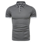 Men's Solid Color Short Sleeve T-Shirt Collar Polo Comfortable Breathable Fashion Basic Fit for Spring/Summer - flohmarkt-deutschland.shop