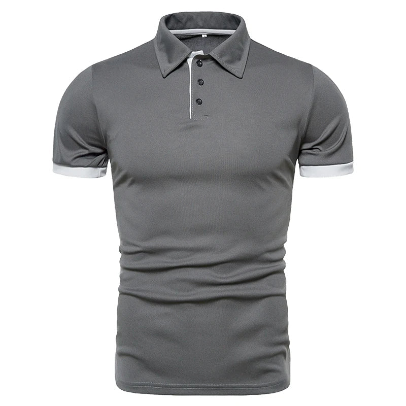 Men's Solid Color Short Sleeve T-Shirt Collar Polo Comfortable Breathable Fashion Basic Fit for Spring/Summer - flohmarkt-deutschland.shop
