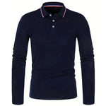 Men's Spring and Autumn Casual Breathable Comfortable Polo Shirt Hot Selling Fashion Men's Business Long Sleeve T-Shirt - flohmarkt-deutschland.shop