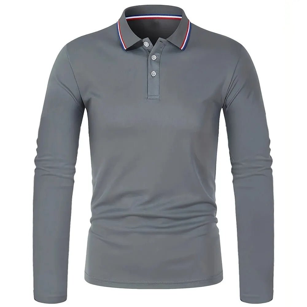 Men's Spring and Autumn Casual Breathable Comfortable Polo Shirt Hot Selling Fashion Men's Business Long Sleeve T-Shirt - flohmarkt-deutschland.shop
