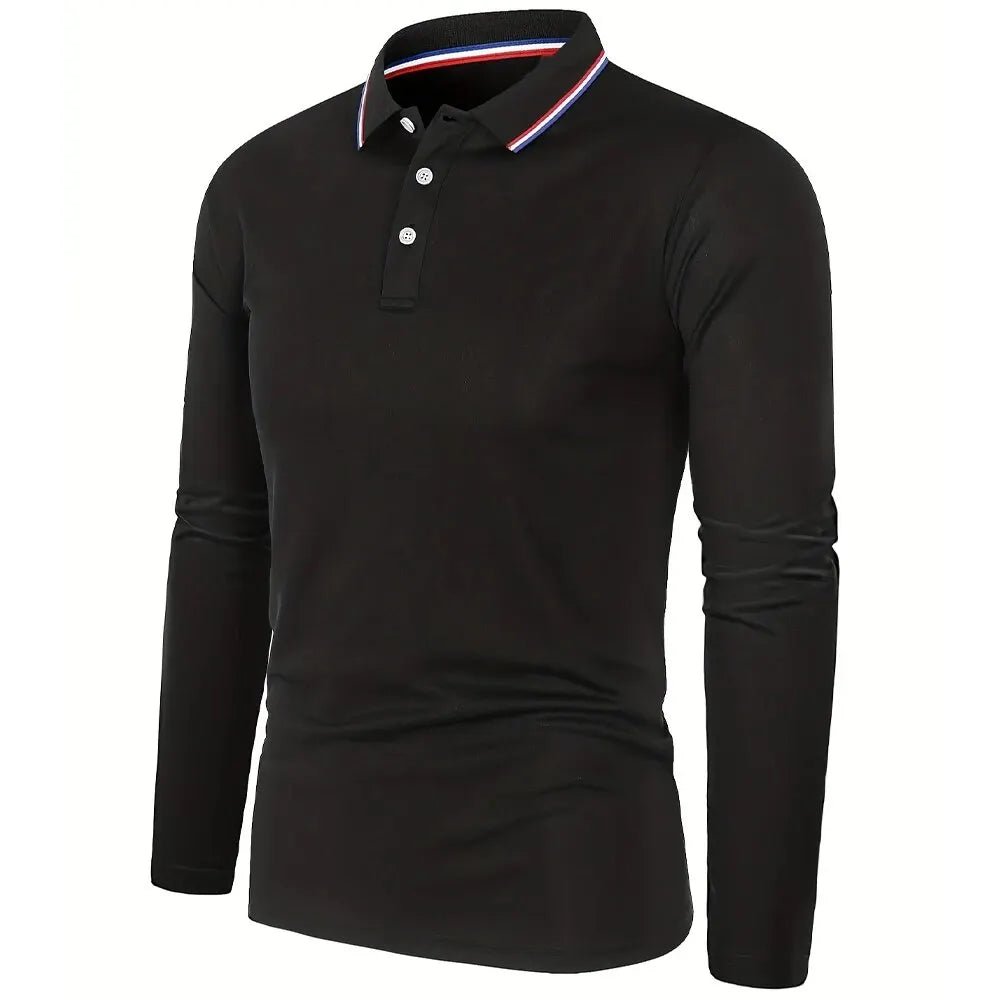Men's Spring and Autumn Casual Breathable Comfortable Polo Shirt Hot Selling Fashion Men's Business Long Sleeve T-Shirt - flohmarkt-deutschland.shop