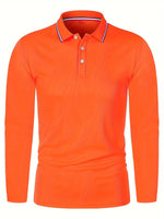 Men's Spring and Autumn Casual Breathable Comfortable Polo Shirt Hot Selling Fashion Men's Business Long Sleeve T-Shirt - flohmarkt-deutschland.shop