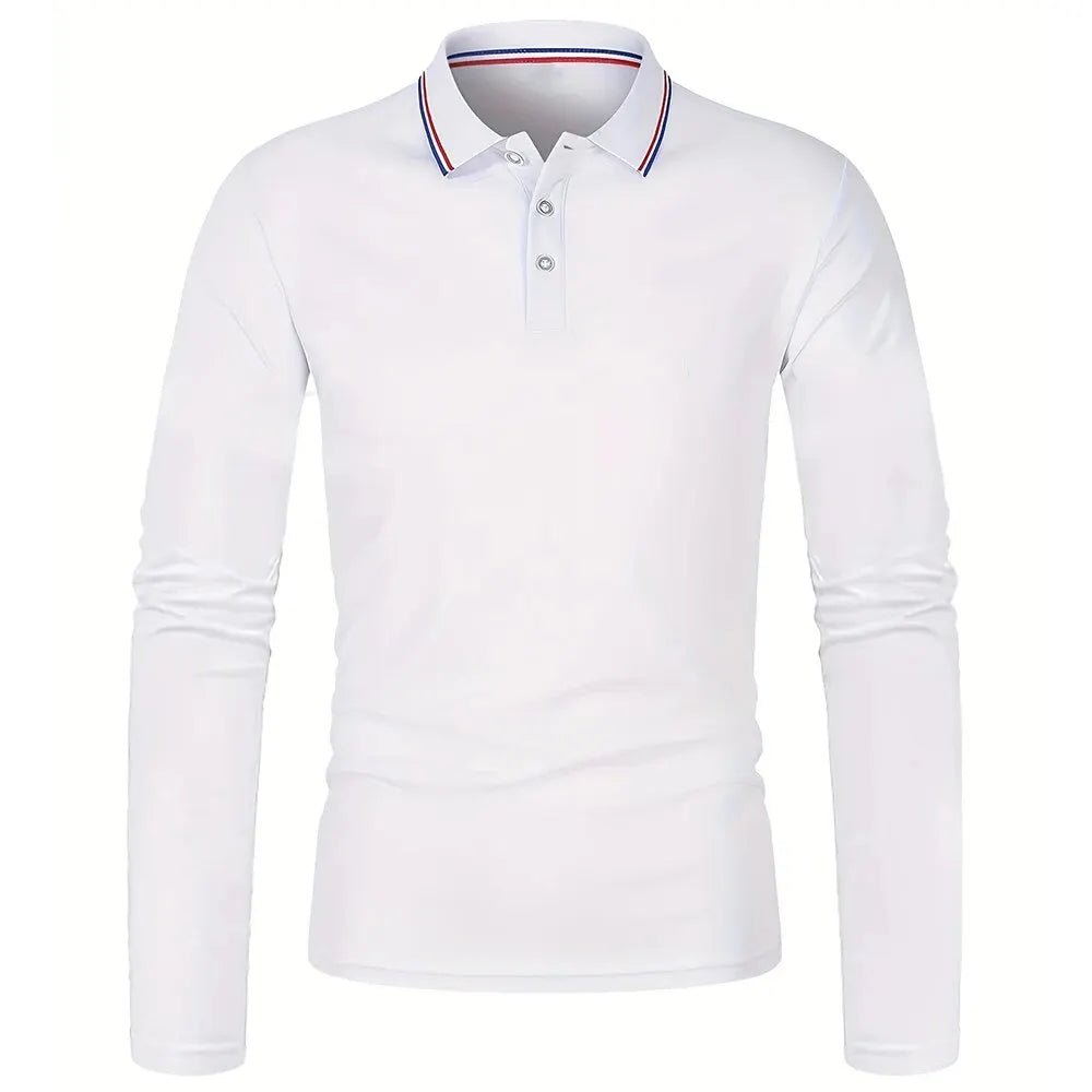 Men's Spring and Autumn Casual Breathable Comfortable Polo Shirt Hot Selling Fashion Men's Business Long Sleeve T-Shirt - flohmarkt-deutschland.shop