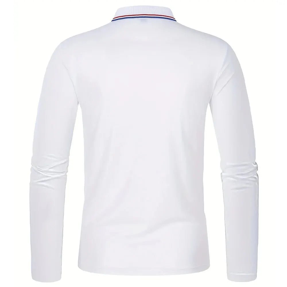 Men's Spring and Autumn Casual Breathable Comfortable Polo Shirt Hot Selling Fashion Men's Business Long Sleeve T-Shirt - flohmarkt-deutschland.shop