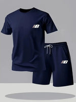 Men's Summer Breathable Sportswear Short Sleeve Shorts Set Lightweight Comfortable Sport Style Made in China - flohmarkt-deutschland.shop