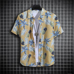Men's Summer Short Sleeve Printed Shirt Thin Beach Shirt Men's Clothing Turtle Neck Polo Shirt for Men Casual Top - flohmarkt-deutschland.shop