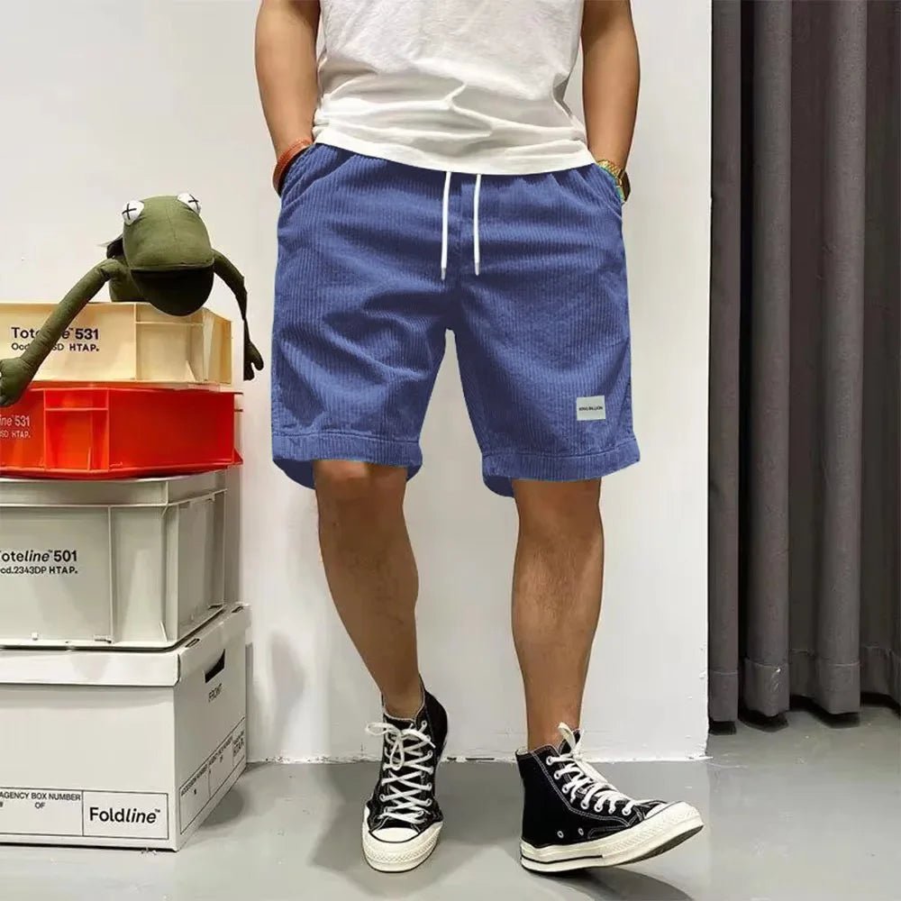 Men's Summer Shorts Corduroy Short Pants Baggy Loose Basketball Shorts Casual Male Sweatpants Elastic Waist Sports Shorts - flohmarkt-deutschland.shop