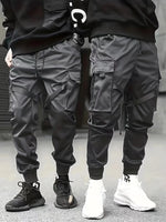Men's Sweatpants Straight Fit Joggers Trousers Autumn Streetwear Loose Oversized Drawstring Long Pants Men Multi-pocket Overalls - flohmarkt-deutschland.shop
