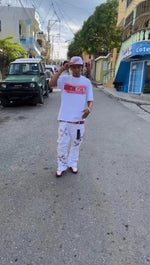 Mens Unisex White Rhinestone Studded Cross Design Skinny Flared Jeans Hip Hop Streetwear Y2K Vintage High Waist Denim Pants - flohmarkt-deutschland.shop