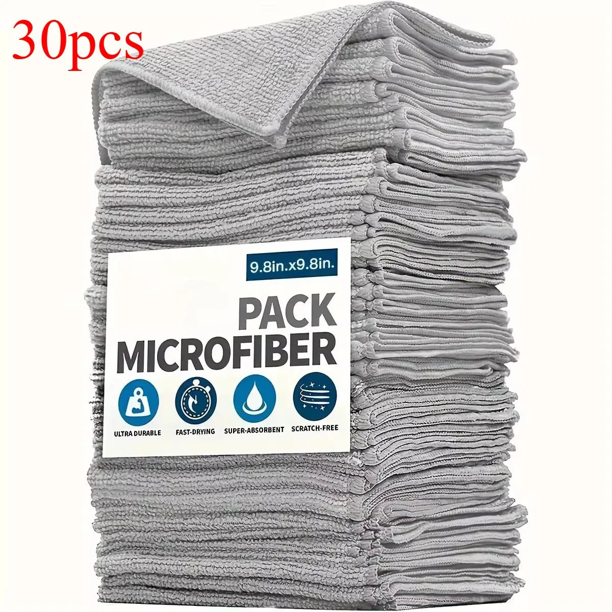 MikroLux Küchentuchset Hellgrau - Ultra-Feine Mikrofaser, Sehr Saugfähig Und Fleckenentfernung - flohmarkt-deutschland.shop