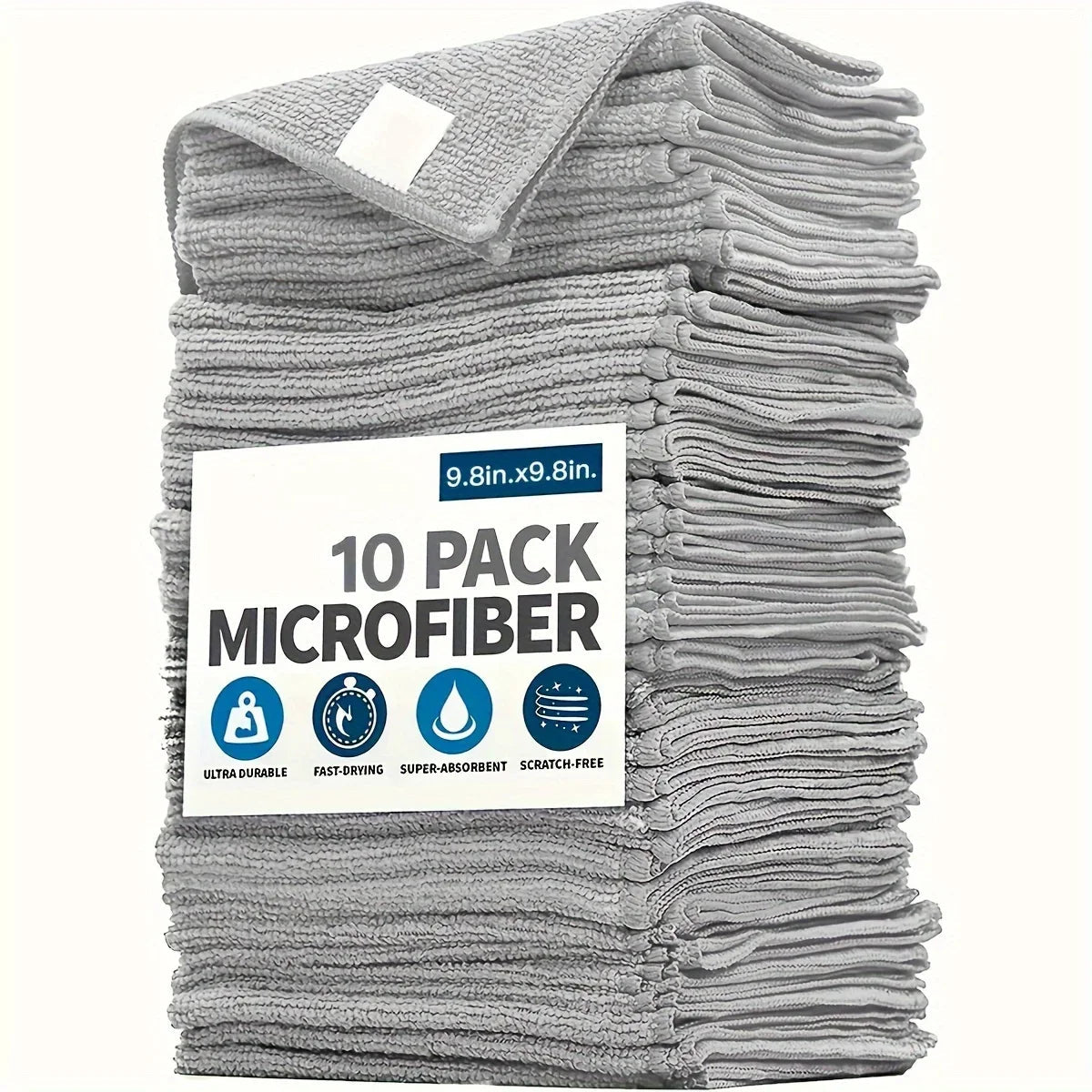 MikroLux Küchentuchset Hellgrau - Ultra-Feine Mikrofaser, Sehr Saugfähig Und Fleckenentfernung - flohmarkt-deutschland.shop