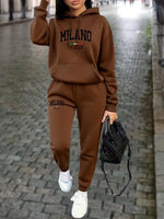 MILANO Pants Sets for Women Clothing High quality Sweatshirt Sweatpant Hoodie Suit 2 Piece Autumn Winter Outfits Woman Tracksuit - flohmarkt-deutschland.shop