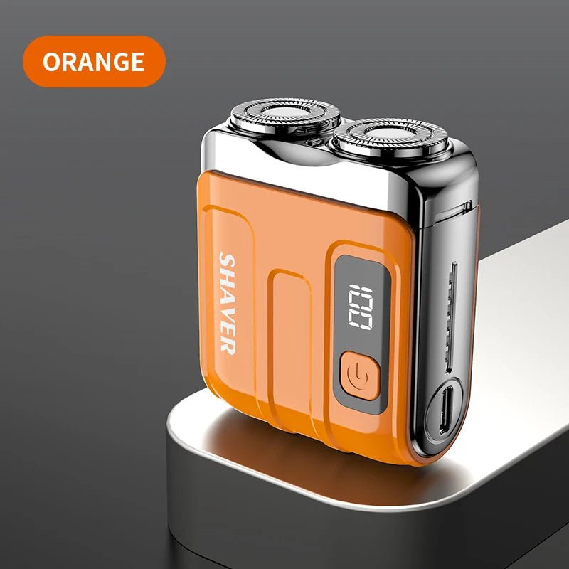 Mini Electric Smart Shaver Household Car Shaver Digital Display Dual Blade Rechargeable Shaver Powerful Beard Trimmer Tool - flohmarkt-deutschland.shop