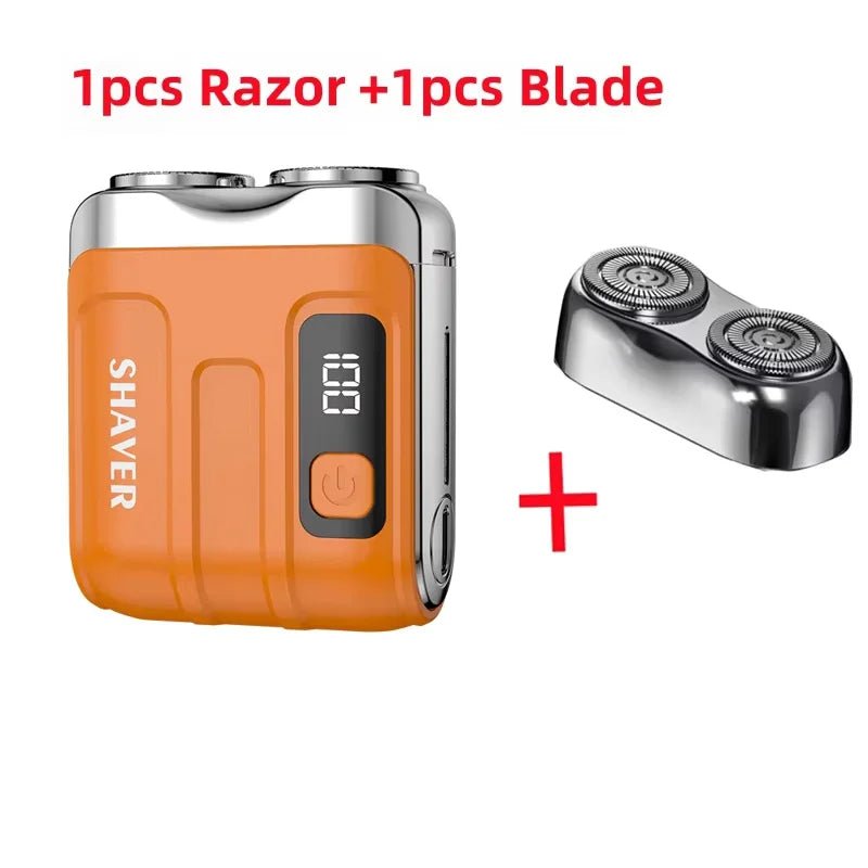 Mini Electric Smart Shaver Household Car Shaver Digital Display Dual Blade Rechargeable Shaver Powerful Beard Trimmer Tool - flohmarkt-deutschland.shop