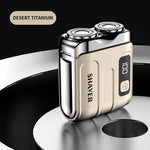 Mini Electric Smart Shaver Household Car Shaver Digital Display Dual Blade Rechargeable Shaver Powerful Beard Trimmer Tool - flohmarkt-deutschland.shop