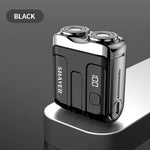 Mini Electric Smart Shaver Household Car Shaver Digital Display Dual Blade Rechargeable Shaver Powerful Beard Trimmer Tool - flohmarkt-deutschland.shop